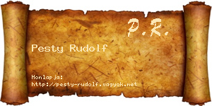 Pesty Rudolf névjegykártya