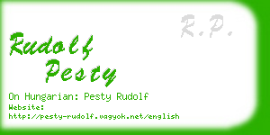 rudolf pesty business card